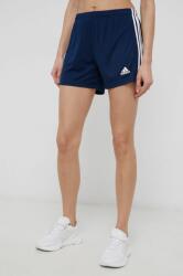 adidas Performance pantaloni scurti sport GN5779 femei, culoarea albastru marin, neted, medium waist PPYY-SZD09N_59X