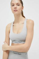Calvin Klein Performance sutien sport CK Athletic culoarea gri, neted PPYX-BID198_09X