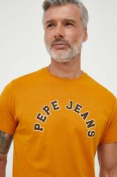 Pepe Jeans tricou din bumbac Westend culoarea galben, cu imprimeu 9BYX-TSM0TY_11X