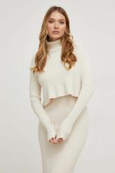 ANSWEAR rochie si pulover culoarea bej, mini, drept BMYX-DKD02G_01X
