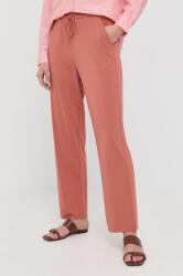 Max Mara Leisure pantaloni femei, culoarea roz, drept, high waist PPYY-SPD0IW_30X