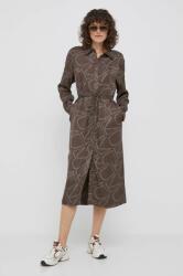 Calvin Klein rochie culoarea maro, midi, drept 9BYX-SUD1DN_88X