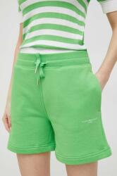 Tommy Hilfiger pantaloni scurți femei, culoarea verde, uni, high waist WW0WW38348 PPYX-SZD0IR_77X