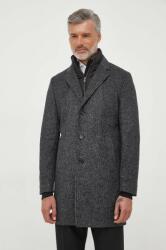 HUGO BOSS palton din lana culoarea negru, de tranzitie 9BYX-KPM015_99X