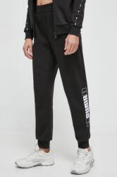 PUMA pantaloni de trening ESS+ culoarea negru, cu imprimeu 9BYX-SPD0GJ_99X