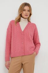 United Colors of Benetton cardigan din lana culoarea roz, călduros 9BYX-SWD0LS_30X