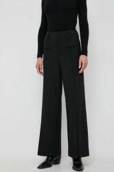 Miss Sixty pantaloni de lana culoarea negru, drept, high waist 9BYX-SPD10K_99X