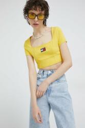 Tommy Jeans top femei, culoarea galben PPYX-TSD1NA_11X