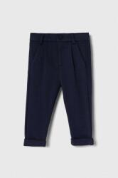 Benetton pantaloni copii culoarea albastru marin, neted 9BYX-SPB03F_59X