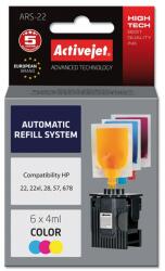 ActiveJet Sistem kit automat de refill color pentru hp 22 hp 28 hp 57 activejet MultiMark GlobalProd