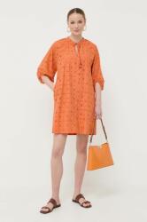 MARELLA rochie din bumbac culoarea portocaliu, mini, drept PPYX-SUD0PT_22X