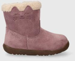 Geox cizme de iarna pentru copii din piele intoarsa culoarea violet 9BYX-OBK0OK_45X