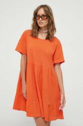 Roxy rochie din bumbac culoarea portocaliu, mini, oversize 9BYX-SUD0E4_22X