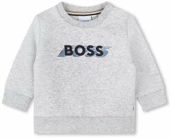 HUGO BOSS bluza copii culoarea gri, cu imprimeu 9BYX-BLK019_90X