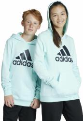 Adidas bluza copii culoarea turcoaz, cu glugă, cu imprimeu 9BYX-BLK07I_65X