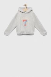 Tommy Hilfiger bluza copii culoarea bej, cu glugă, cu imprimeu 9BYX-BLG01A_90X
