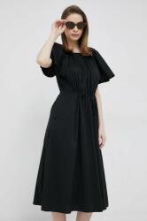 DKNY rochie culoarea negru, midi, evazati PPYX-SUD151_99X