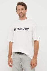 Tommy Hilfiger tricou din bumbac culoarea bej, cu imprimeu 9BYX-TSM117_01X
