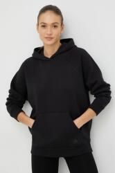 Adidas bluza femei, culoarea negru, cu glugă, neted PPYX-BLD04L_99X