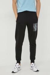 Calvin Klein pantaloni de trening din bumbac culoarea negru, cu imprimeu 9BYX-SPM0NI_99X