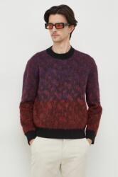 HUGO BOSS pulover din amestec de lana barbati, culoarea bordo 9BYX-SWM0E3_83X