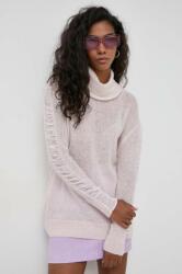 PINKO pulover de lana femei, culoarea roz, light, cu guler 9BYX-SWD109_03X