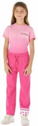 Guess pantaloni de trening din bumbac pentru copii culoarea roz, cu imprimeu 9BYX-SPG00F_43X
