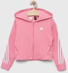 Adidas bluza copii culoarea roz, cu glugă, cu imprimeu 9BYX-BLG040_30X