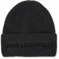 Karl Lagerfeld caciula de bumbac pentru copii culoarea gri, bumbac, din tricot gros 9BYX-CAK01P_90X