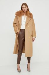 Elisabetta Franchi palton de lana culoarea bej, de tranzitie, oversize 9BYX-KPD02B_80X