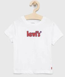 Levi's tricou de bumbac pentru copii culoarea alb, cu imprimeu 9BYY-TSB083_00X