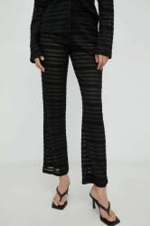Resume Résumé pantaloni femei, culoarea negru, drept, medium waist PPYX-SPD0BW_99X