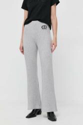Twinset pantaloni de lana culoarea gri, evazati, high waist 9BYX-SPD0HD_90X