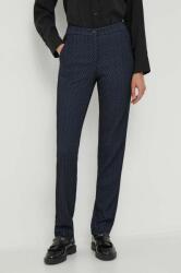Emporio Armani pantaloni din lana culoarea albastru marin, mulata, high waist 9BYX-SPD089_59X