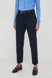 Tommy Hilfiger pantaloni femei, culoarea albastru marin, drept, high waist 9BYX-SPD0SB_59X