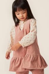 Konges Sløjd rochie din bumbac pentru copii culoarea roz, mini, evazati 9BYX-SUG00H_38X