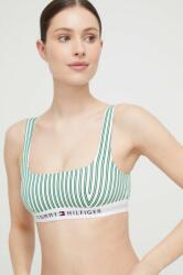 Tommy Hilfiger sutien de baie culoarea verde, cupa moale PPYX-BID1E8_77A (UW0UW04560.PPYX)