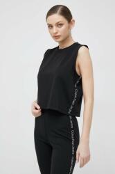 Calvin Klein Jeans tricou femei, culoarea negru, cu spate descoperit PPYX-TSD12B_99X