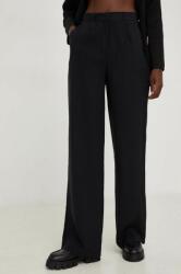 Answear Lab pantaloni X limited collection NO SHAME femei, culoarea negru, lat, high waist BMYX-SPD01O_99X