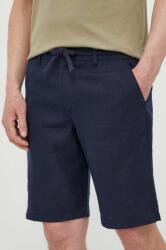 United Colors of Benetton pantaloni scurti din in culoarea albastru marin PPYX-SZM0AN_59X