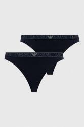 Emporio Armani Underwear tanga 2-pack culoarea albastru marin 9BYX-BID0G3_59X