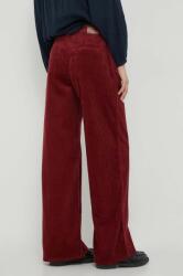 Pepe Jeans pantaloni CECILIA CORD femei, culoarea bordo, lat, high waist 9BYX-SPD0KT_83X