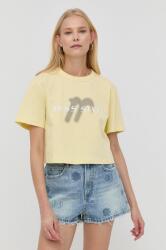 Miss Sixty tricou din bumbac culoarea galben PPYY-TSD0ZS_11X