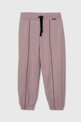 Sisley pantaloni de trening pentru copii culoarea violet, neted 9BYX-SPG02L_04X