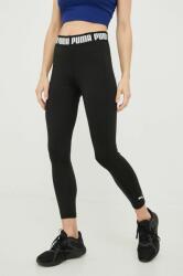 PUMA leggins de antrenament Strong femei, culoarea negru, neted PPYY-LGD08E_99X
