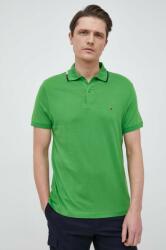 Tommy Hilfiger tricou polo barbati, culoarea verde, neted PPYX-POM05B_77X