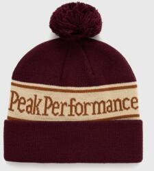 Peak Performance caciula culoarea bordo, din tricot gros 9BYY-CAU0ND_83X