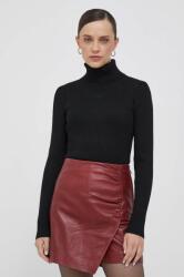 DKNY pulover femei, culoarea negru, light, cu guler 9BYX-SWD175_99X