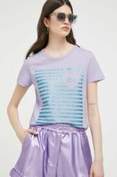 Love Moschino tricou femei, culoarea violet PPYX-TSD082_45X