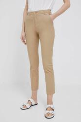 United Colors of Benetton pantaloni femei, culoarea bej, mulata, medium waist PPYX-SPD0KN_08X